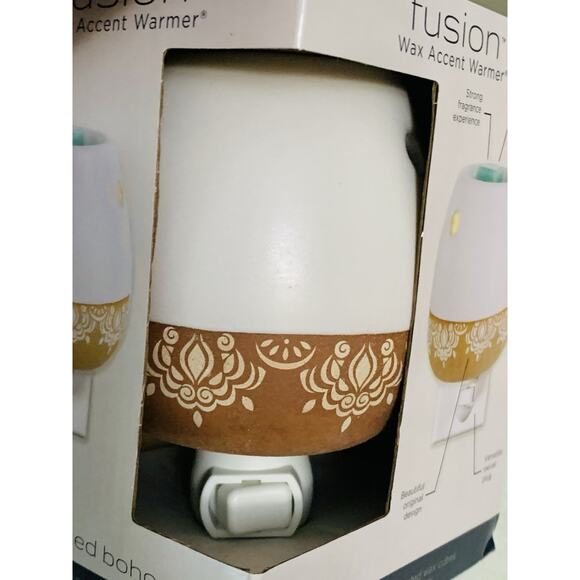 Pressed Boho Wax Warmer Fusion Ceramic Oil Candle Wax Room Fragrance Plugin - Picture 2 of 4